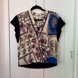 Anthropologie TINY Faux Wrap top